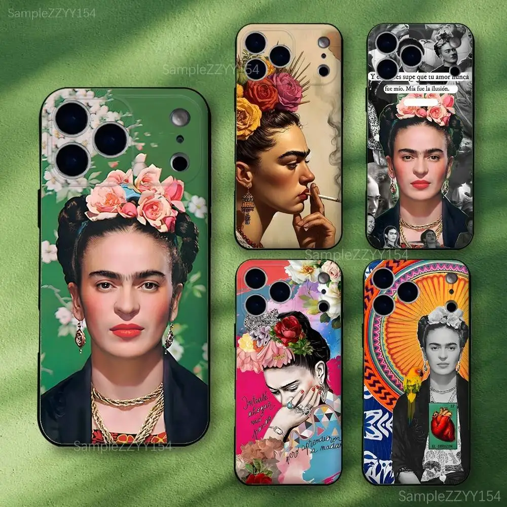 

Painting F-FridaS ART K-KahloS Phone Case For iPhone 15,16,17,13,14,11,12,Pro,Max,Plus,E,Air,Mini Shockproof Soft Cover Fundas