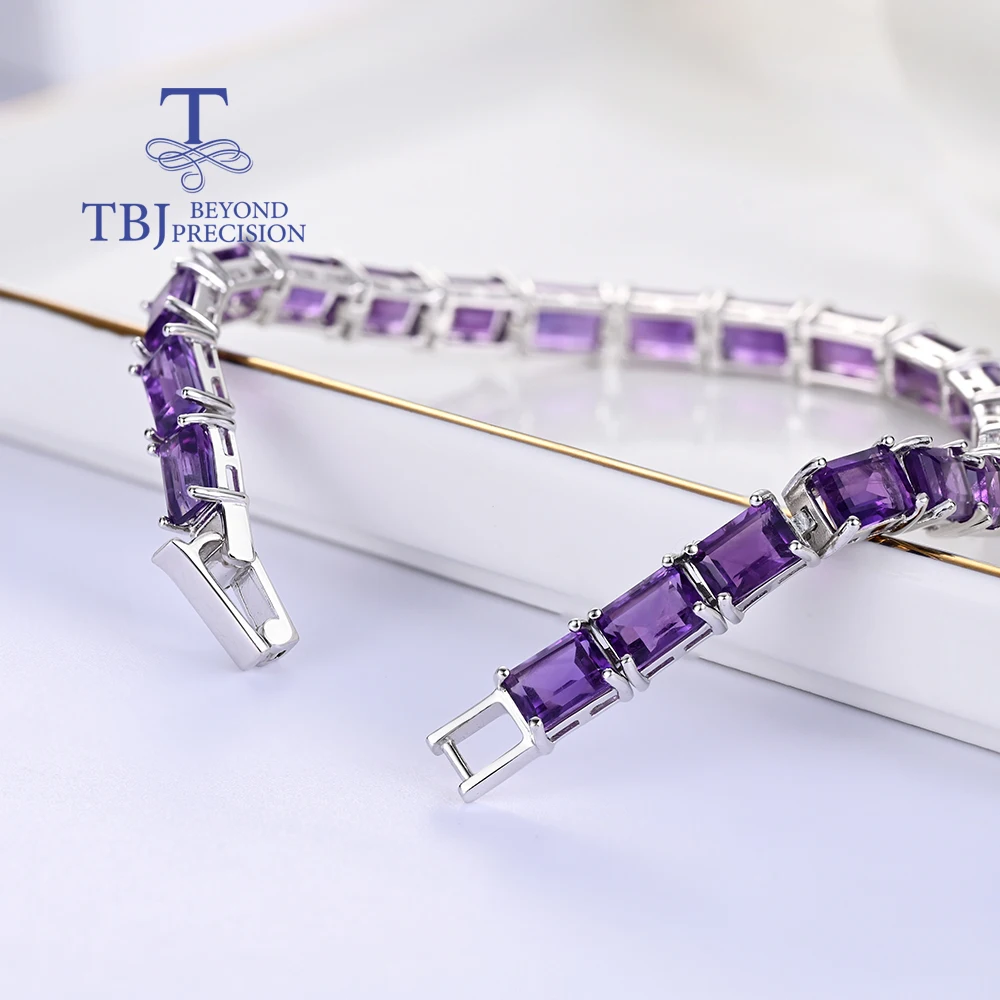 Beautiful and elegant natural Africa Amethyst S925 Silver bracelet Fashion luxury women jewelry anniversary & birthday gift