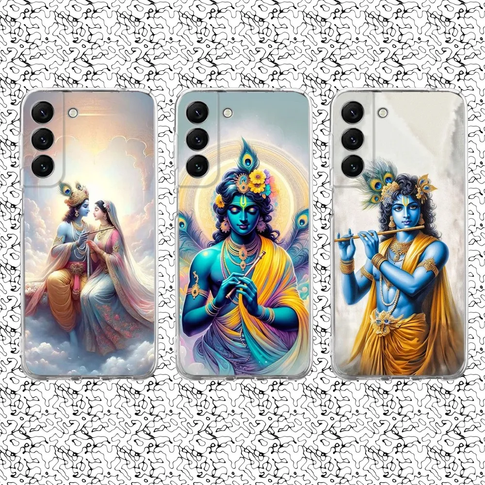 Vishnu Hare Krishna Phone Case Silicone For Samsung S30,S23,21,22,20 Ultra,S20 FE lite,S10,9,PIus Note20ultra Cover Clear