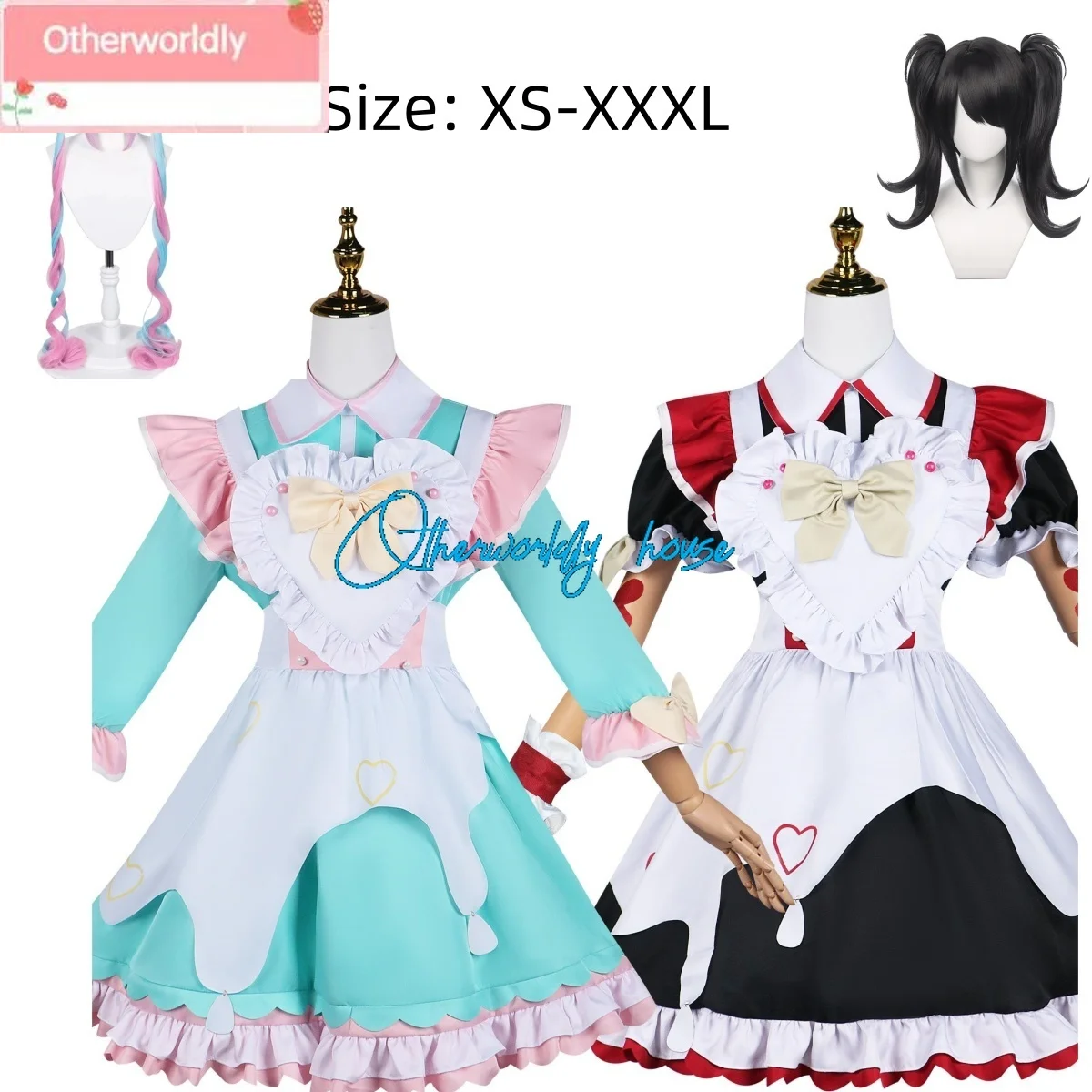 

KAngel Ame Chan Cosplay Costume Game NEEDY GIRL OVERDOSE Dress Dessert Paradise Maid Dress Women Halloween Party Role Play Cos