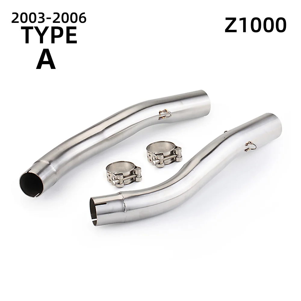 Rvs Motorfiets Uitlaatsysteem Uitlaat Midden Link Pijp Voor Kawasaki Z1000 2003-2006