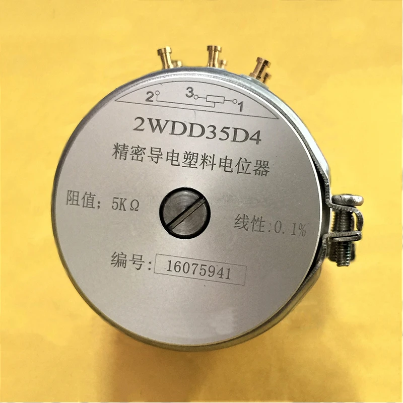 1Pcs Duplex 2WDD35D4 Linear 0.1% Precision Conductive Plastic Potentiometer 2WDS Angular Displacement Sensor 2WDJ 1K 2K 5K 10K