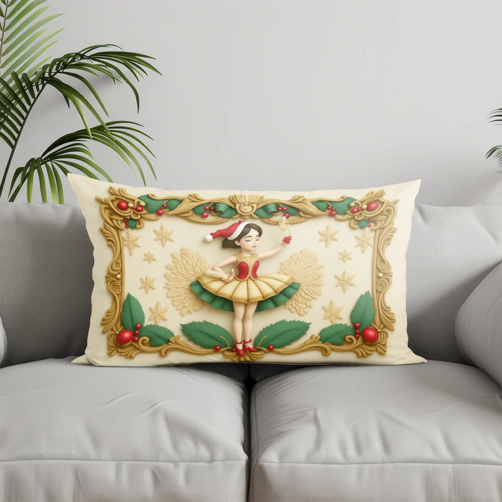 ديكور المنزل عيد الميلاد كسارة البندق نمط المخدة مناسبة ل أريكة غرفة نوم سيارة وسادة غطاء وسادة وسادة الظهر مستطيلة