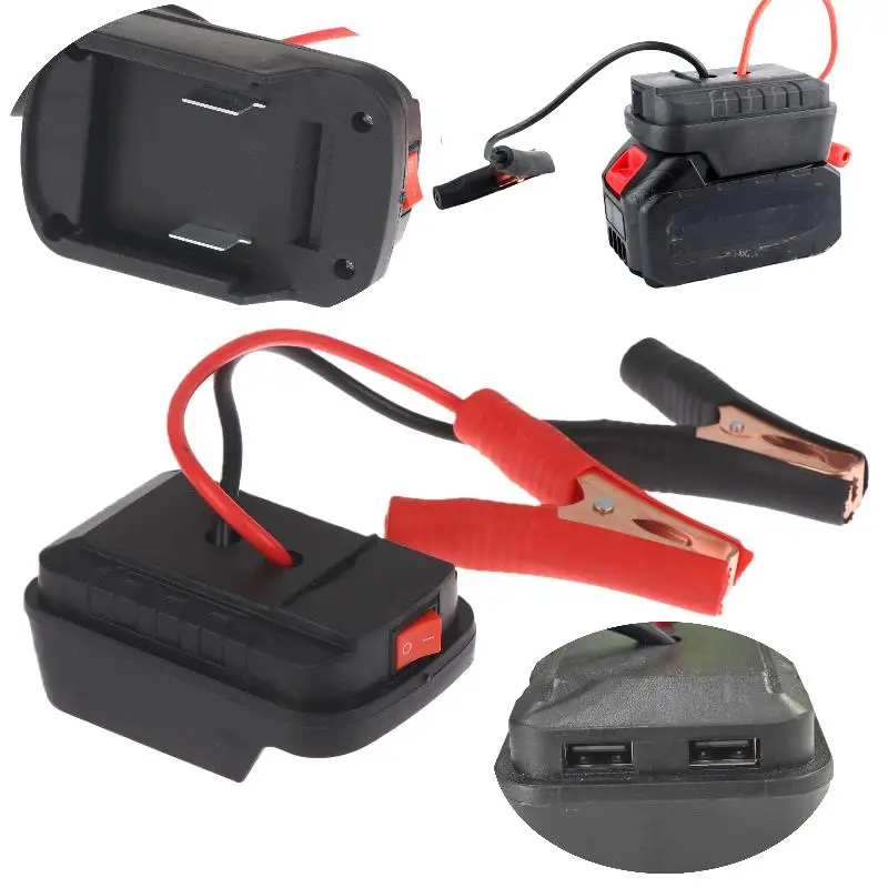 21V Car Battery Starter Adapter Emergency Start Up Lighting Portable Igniter Booster With Dual USB Auto Emergency Accessory