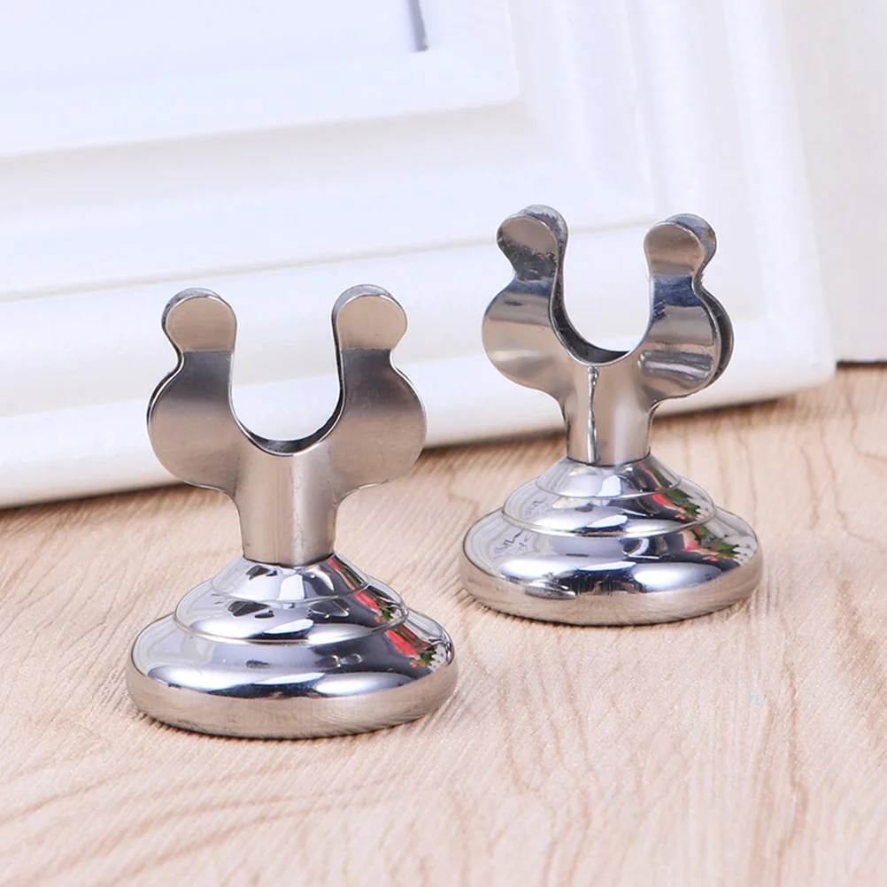 6 Pcs/Package Restaurant Meal Holder Menu Stand Tabletop Decorate Stainless Steel