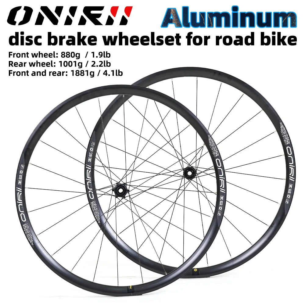 Centerlock Disc Brake Bike Wheels 700C Aluminum Wheelset 12x100mm 12x142mm 24H F 24H R Support HG Cassette Body for Road Bicycle