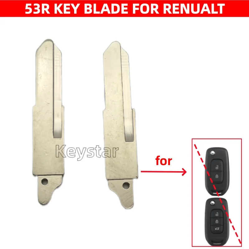 

10pcs 53R Original Car Key Blank MSB25 T7358 Folding Flip Key Blade With Hole RT18 Blade for Renault Kwid RTX Megan Dacia Clio