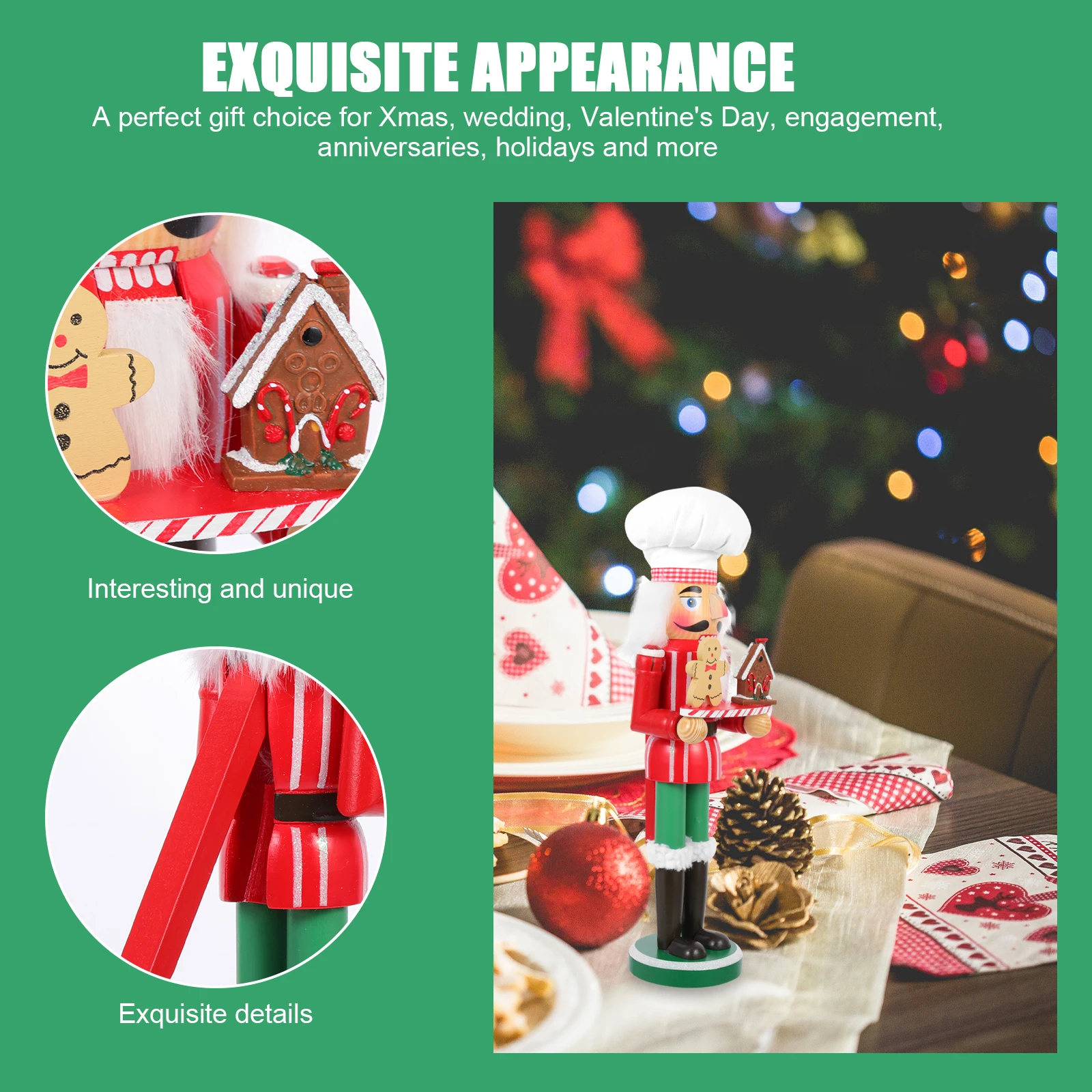 

Ornaments Nutcracker Christmas Centerpieces for Dining Table Desktop Xmas Decorations