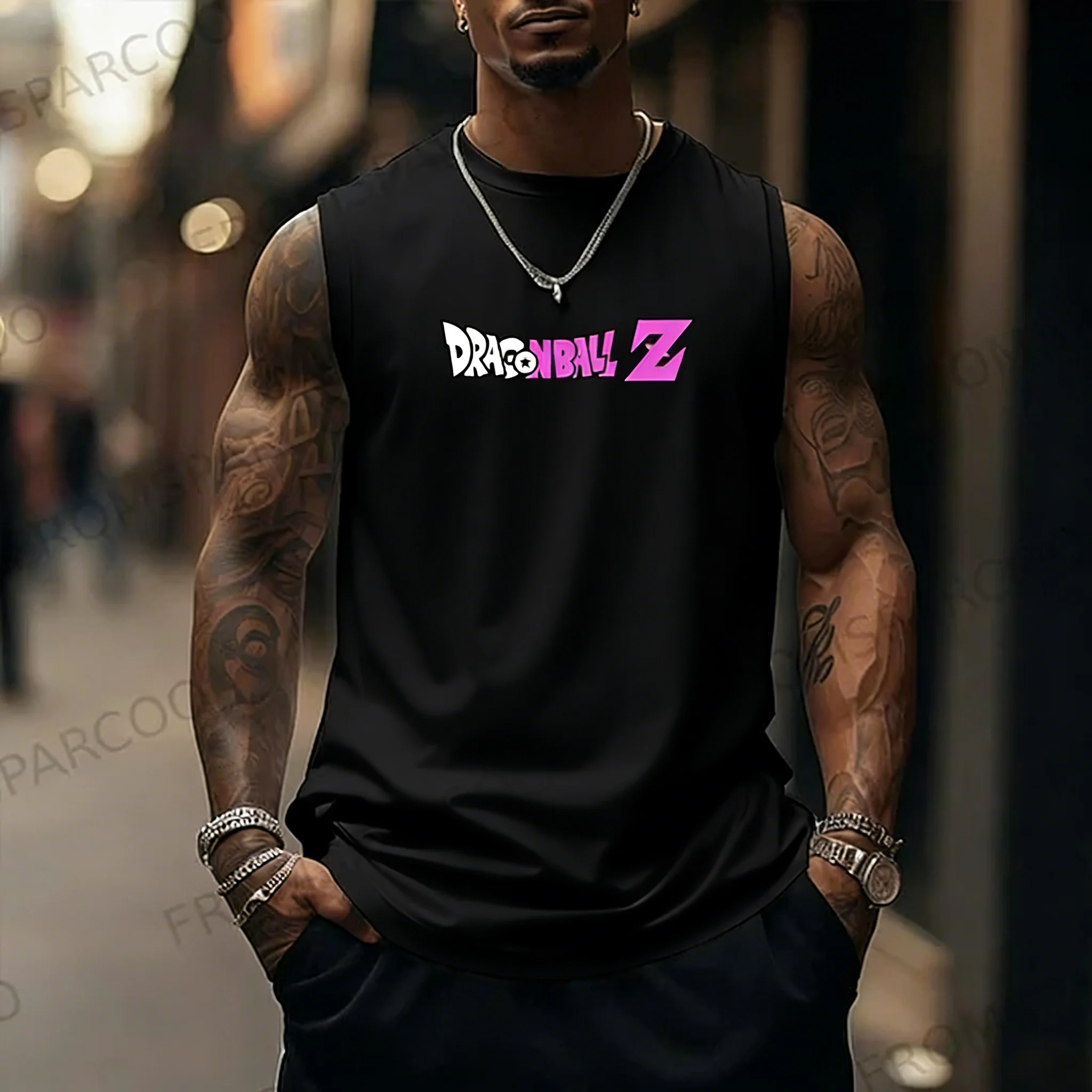 New Dragon Ball Gohan Super Saiyan Printed Sleeveless Fitness Vest Summer Men's and Women's Same Sports Versatile Top Y2k Style