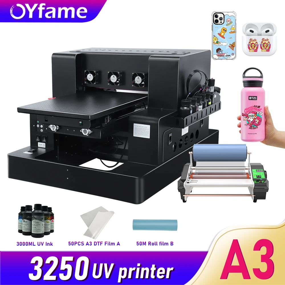 

OYfame для Epson L805 UV DTF принтер A3 A4 UV планшетный принтер с вакуумной всасывающей платформой A3 UV DTF Stiker УФ-печатная машина