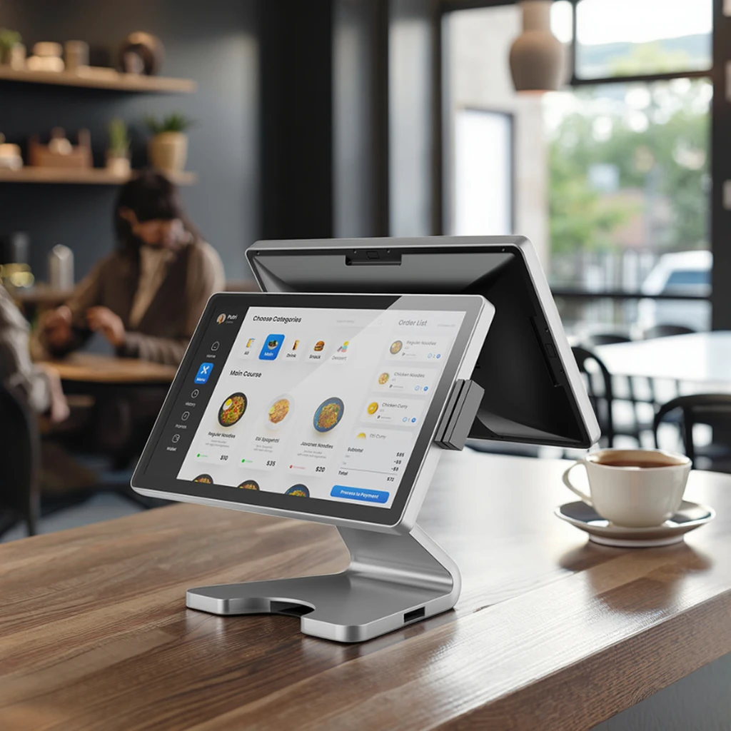 

All-in-One 17''/19''/21.5''/27'' Multi-Touch Desktop Dual-Screen POS Systems Capacitive Touchscreen POS Terminal Camera