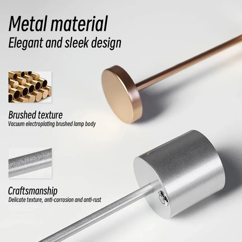 LED Table Lamp USB Rechargeable Cordless Desk Lamp Touch Dimmable Portable Restaurant Bar Retro Decor Night Lamp