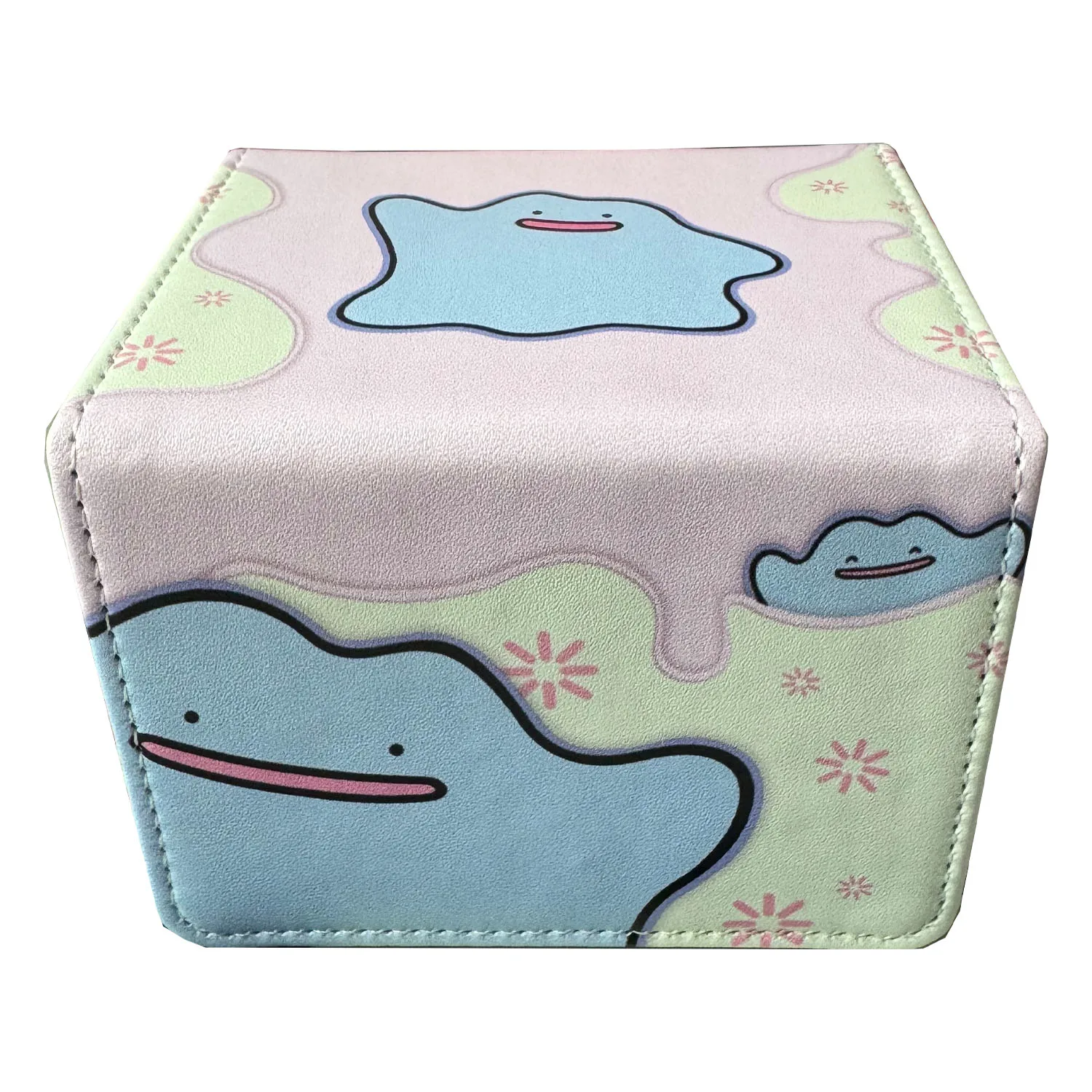 

Коробка для хранения карт PTCG/DITTO в стиле DIY: милая, мультяшная, из высококачественной кожи, для аниме-карт, подарок, игрушка