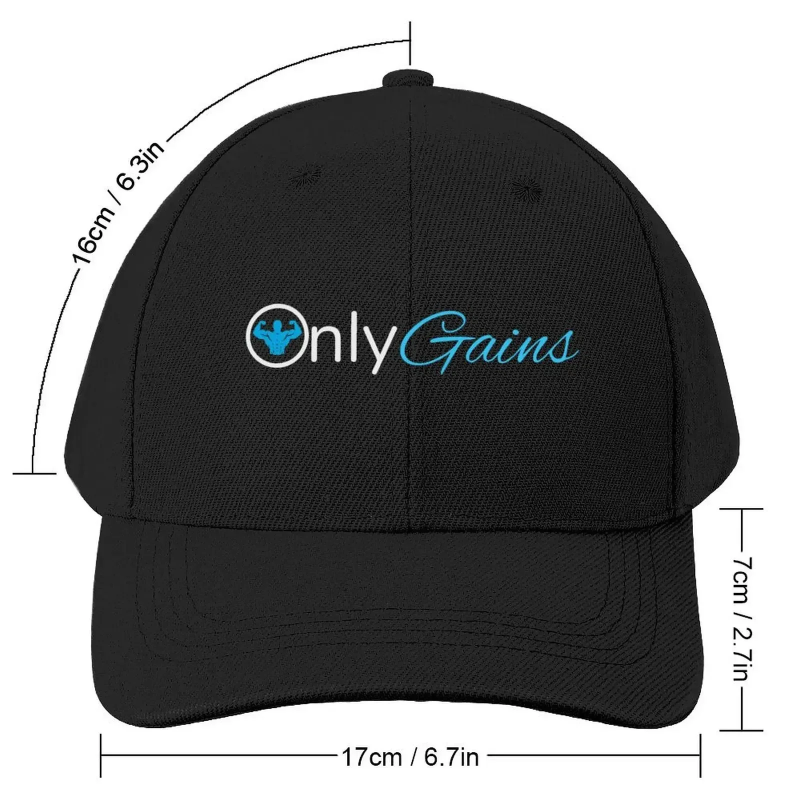 Only Gains Gym Workout ParodyCap Baseball Cap Designer Hat summer hat Wild Ball Hat Golf Men Women's