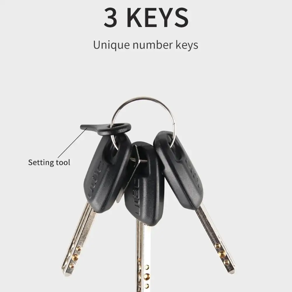 Mountain Bike Cable Lock Key Electric 110dB Loud Alarm Fixed Anti-Theft Steel Bicycle Locks Bike Accessories Candado Bicicleta