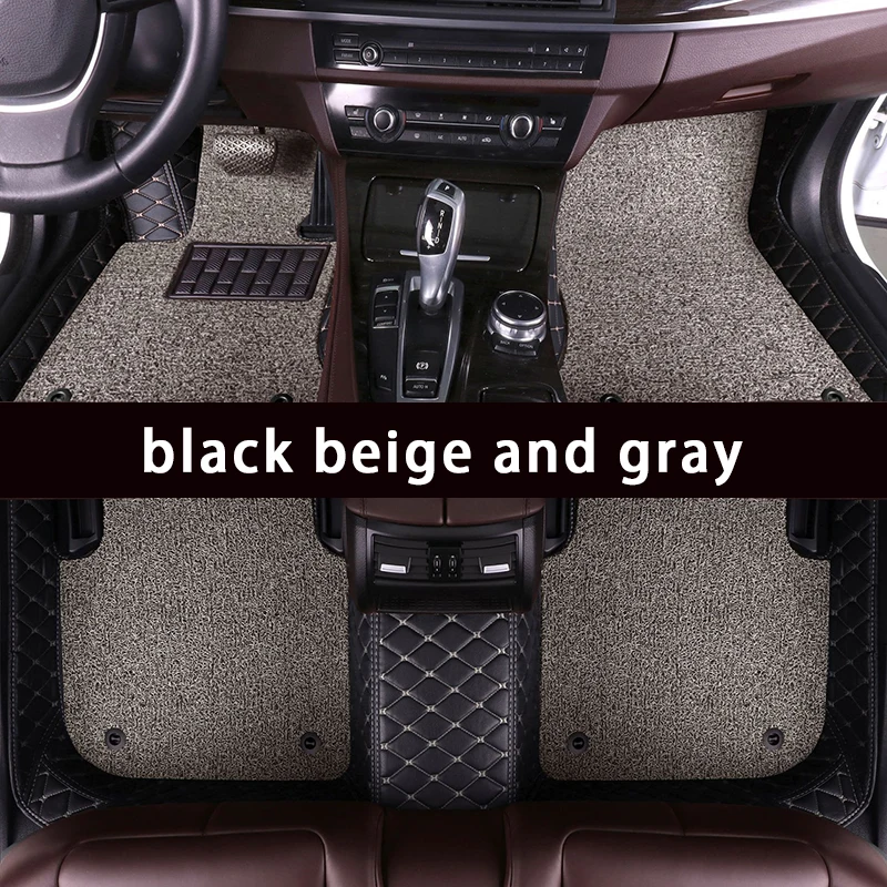 Customized Double Layer Car Floor Mats Are Suitable For Most BMW Models 5 Series E34 E39 E60 E61 F10 F11 F07 6 Series GT F12 F13