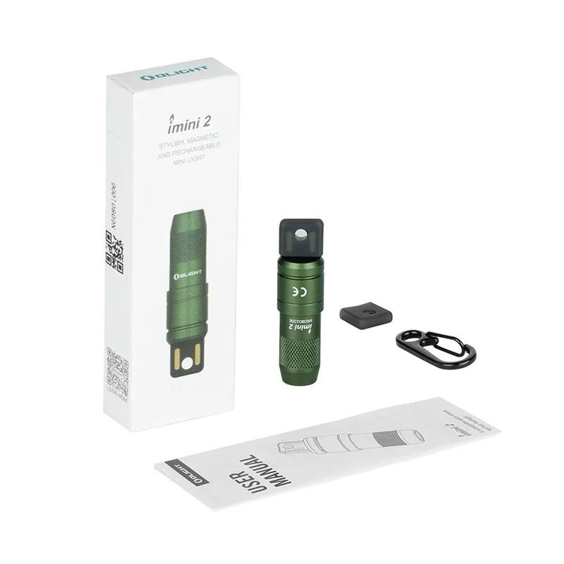 OLIGHT MINI 2 Mini USB Port سلسلة مفاتيح قابلة لإعادة الشحن، مصباح يدوي صغير محمول للرياضات الخارجية، هدية عيد ميلاد خاصة