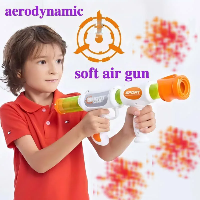 インタラクティブな親子エアソフトガンおもちゃソフト弾丸射撃アヒルレックスボールライオンデザイン弾性銃子供教育ゲーム