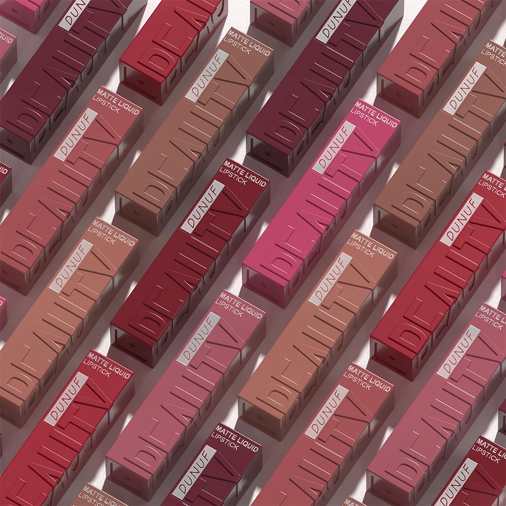 8 Kolorów Nude Brązowy Matowy Płynny Szminka Aksamitna Sexy Ciemnoczerwona Błyszczyk do Ust Nieprzywierający Niełatwo Blaknący Błyszczyk do Ust Makijaż