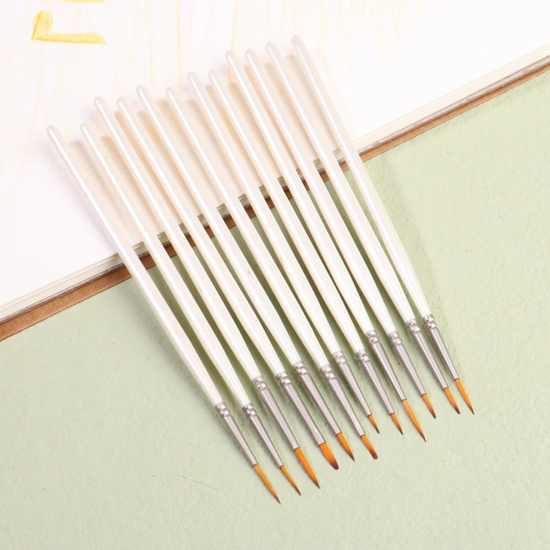 

Detail Paint Brush Set Miniature Nylon Hair Paintbrushes For Fine Detailing Acrylic/ Watercolor/ Gouache Painting