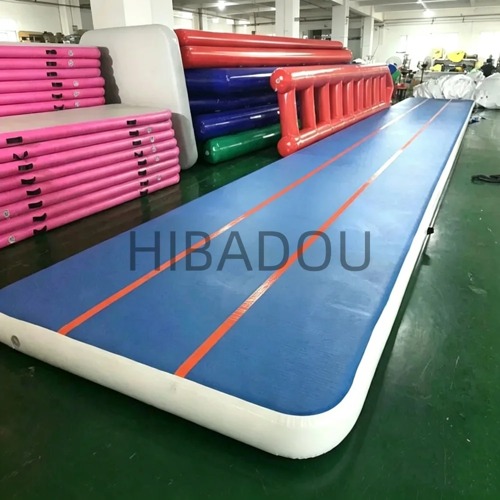 12x2x0.2m Inflatable Air Track Tumbling Mat for Gymnastics Training Cheerleading Home Use Water Yoga Floating Tumble Track Mats