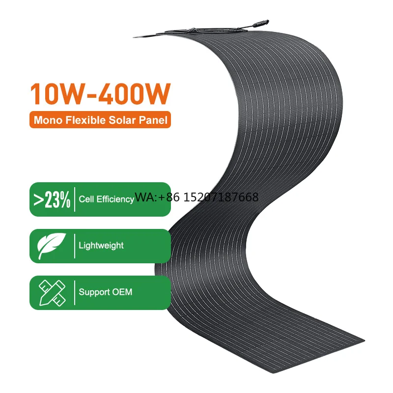 RV Roof High Conversion PV Module Easy Install Solar Kit Custom Made 120W 240W Flexible Thin Film Solar Panel for Curved