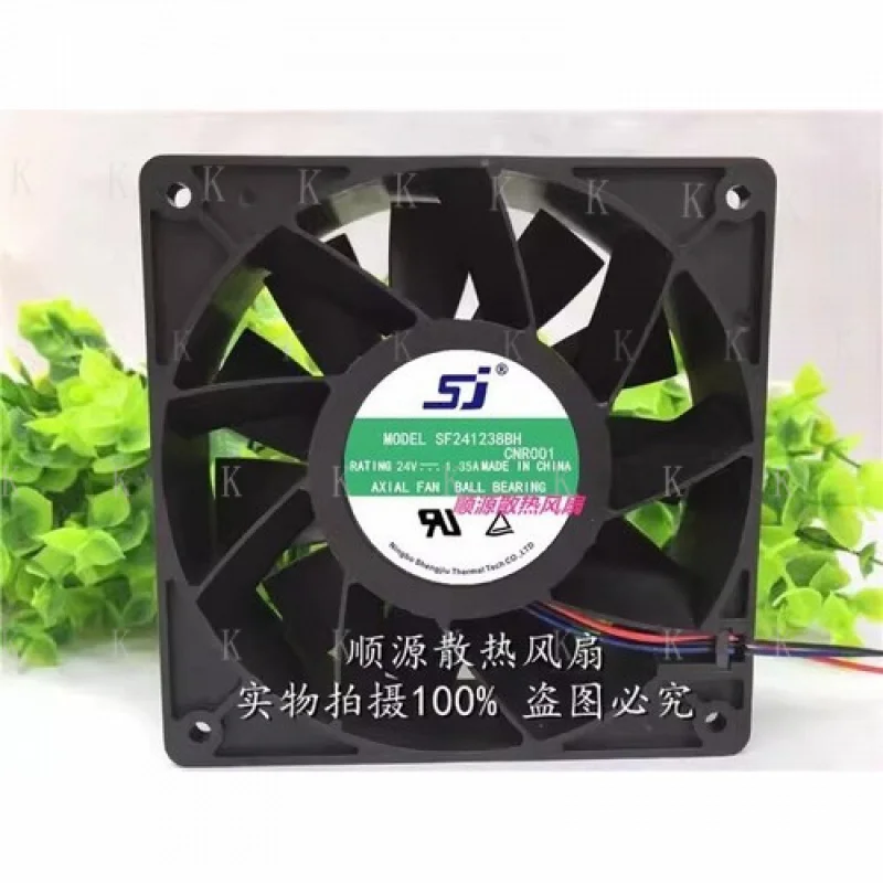 

C для SJ SF241238BH DC24V 1,35A 120*120*38 мм 3-проводной бесшумный инверторный охлаждающий вентилятор