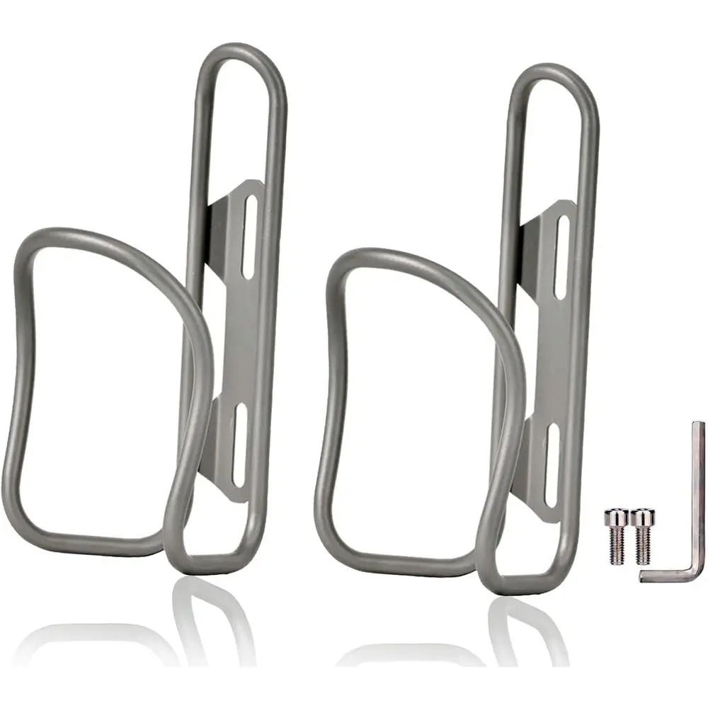 

Pair of Lightweight, Durable Alloy Bike Water Bottle Cages for MTB and Road Bikes - Silver
