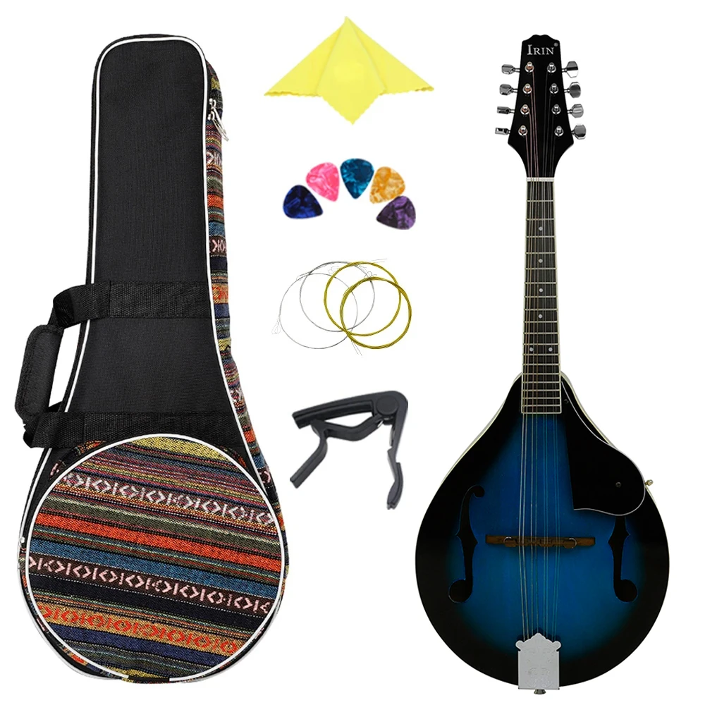 

IRIN 8 Strings Mandolin Guitar A Style Basswood Body Acoustic Mandolin Guitarra With Bag Picks Capo Guitar Parts & Accessories