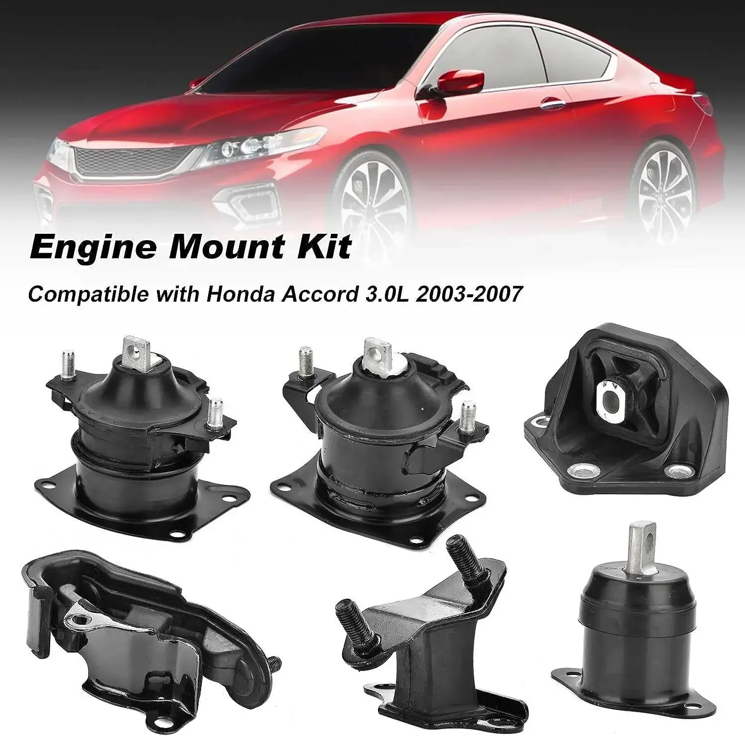 50850-SDA-A00 50860-SDA-A02 6pcs High quality Engine Motor & Transmission Mount Set For 2003-2007 Honda Accord 2.4L 3.0L EM-1042