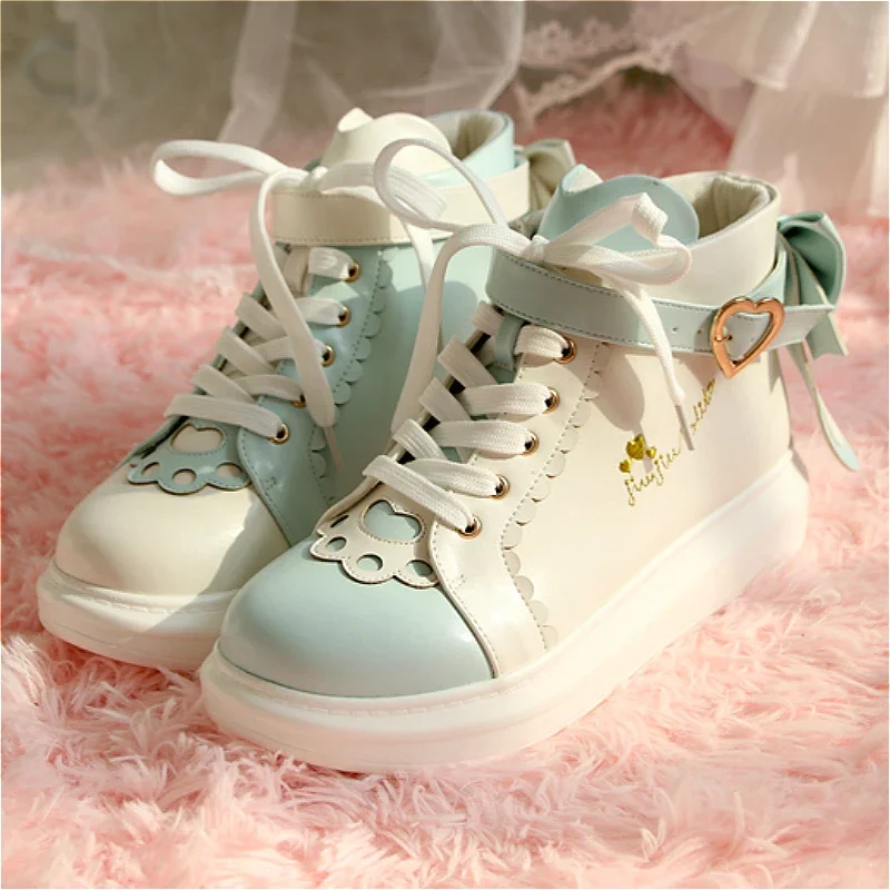 Lolita cute teenage student sneakers vintage round head comfortable female shoes loli cosplay Lolita JK Uniform Lolita Shoes cos