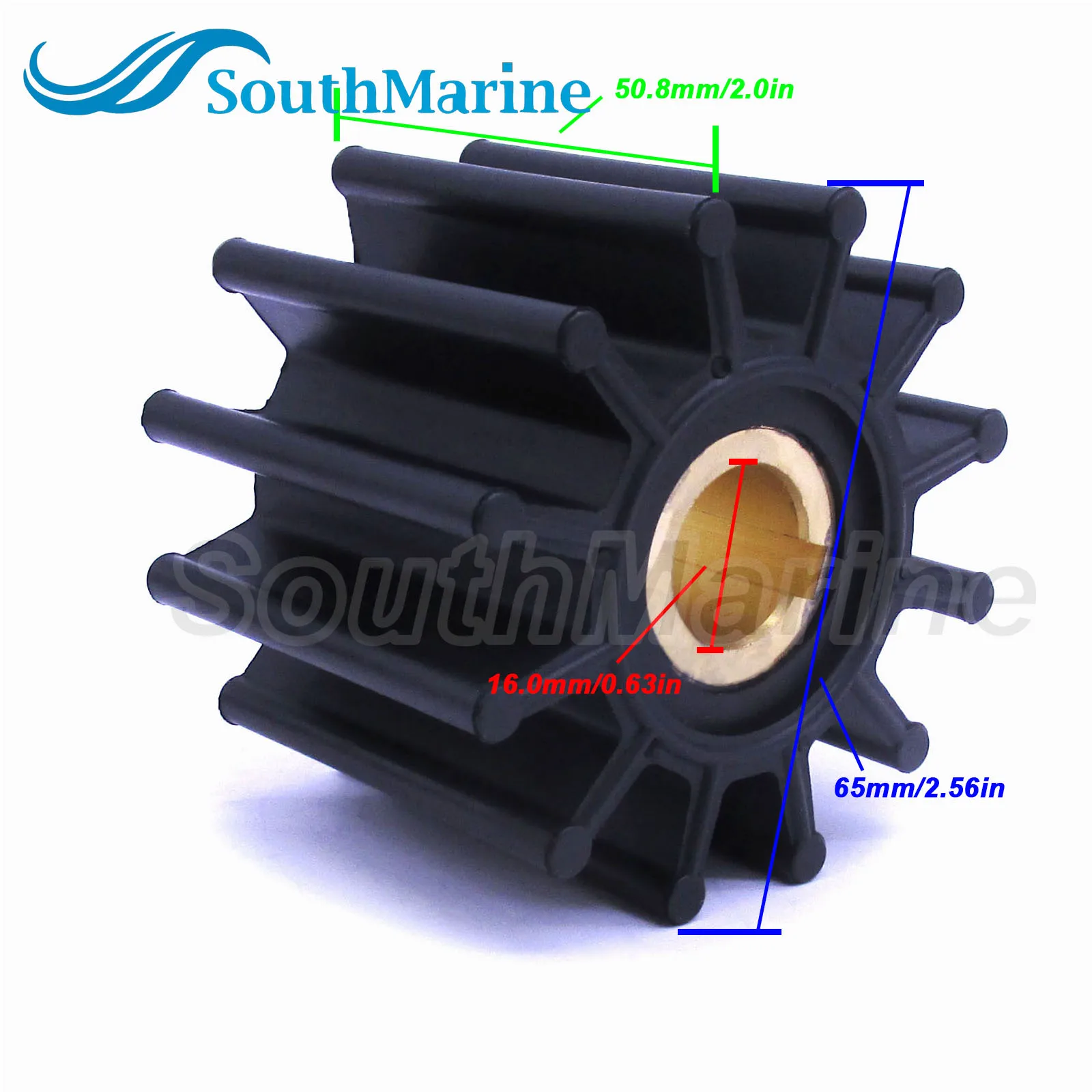 Water Pump Impeller 18327-0001-P for Jabsco / 15000K for Sherwood / 47-453126 47-853126 for Mercruiser / 500167 for CEF