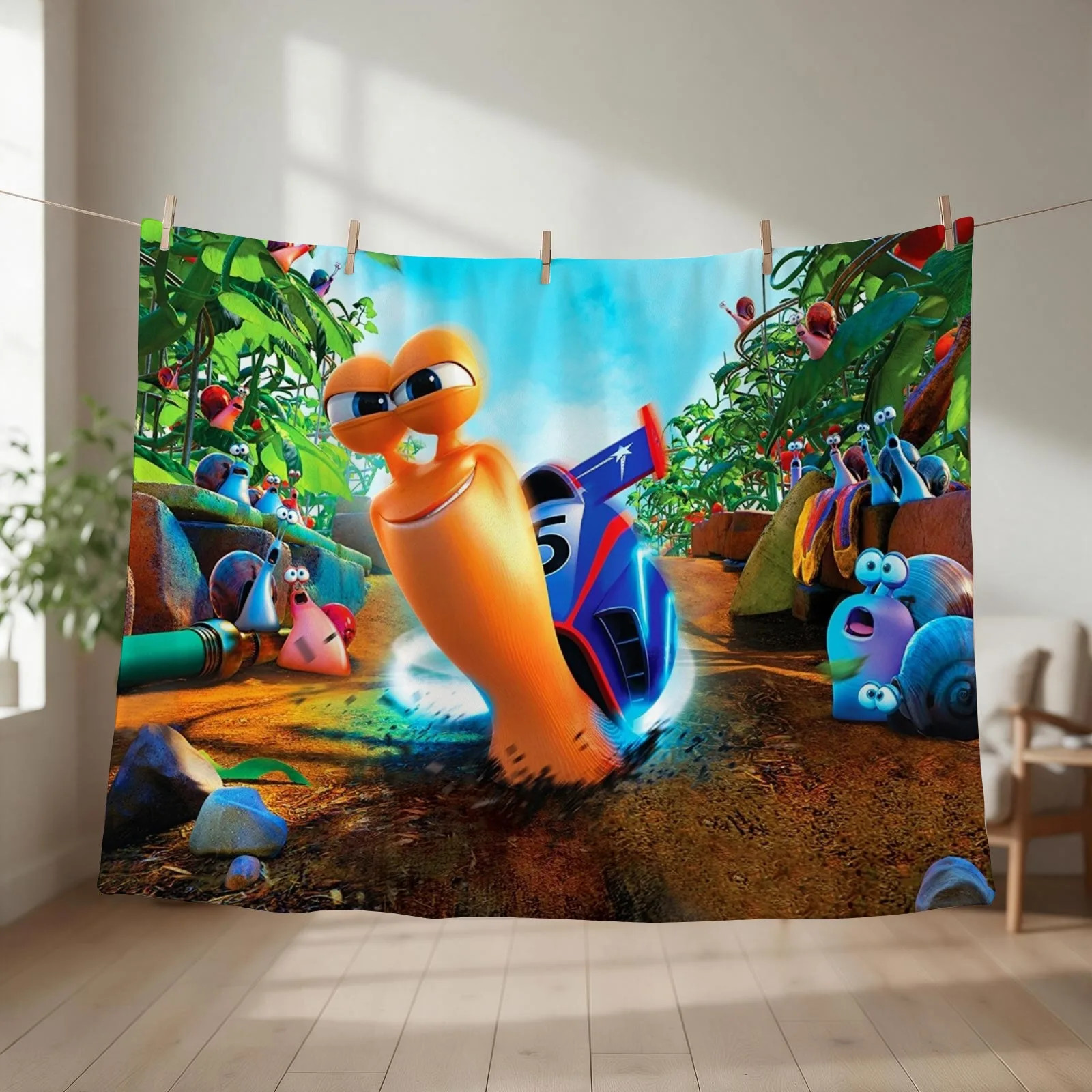 turbo animation characters turbo vs child Throw Blanket couch cozy soft plush fuzzy picnic outdoor blanket