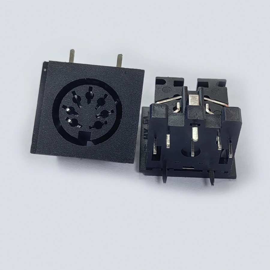 50PCS/Lot Big S Terminal DIN4/DIN5/DIN6/DIN7/DIN8 Female Socket Connector 4P/5P/6P/7P/8P For PCB Panel Mount