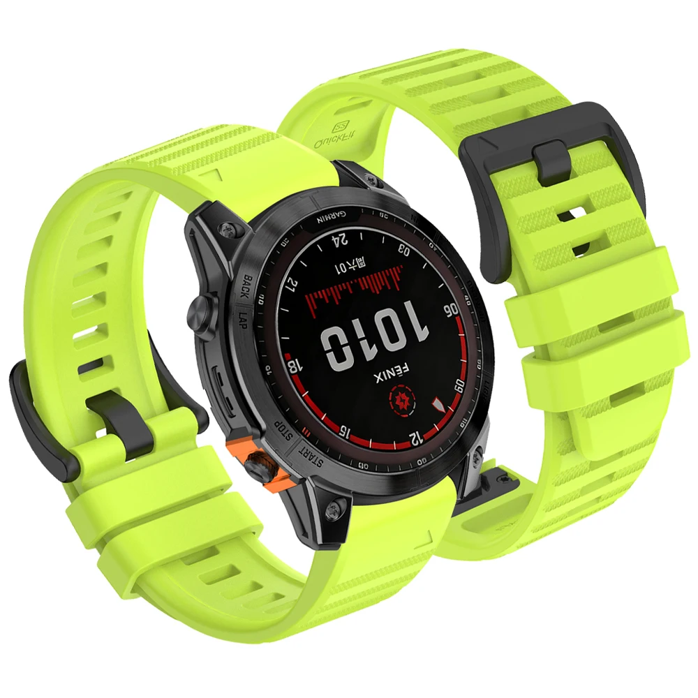Correa de silicona QuickFit de 22 y 26mm para Garmin 6 6X Sapphire 7 7X 5 5X/Epix Pro/Fenix 8 51mm E 47mm Forerunner 970 965 955