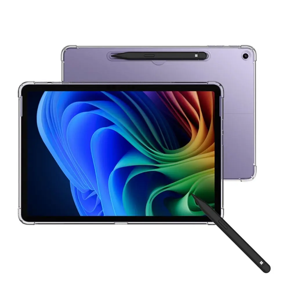 

Прозрачный чехол для планшета с подушкой безопасности, слот для ручки, устойчивый к царапинам защитный чехол, противоударный чехол из ТПУ для Microsoft Surface Pro 12 дюймов 2025