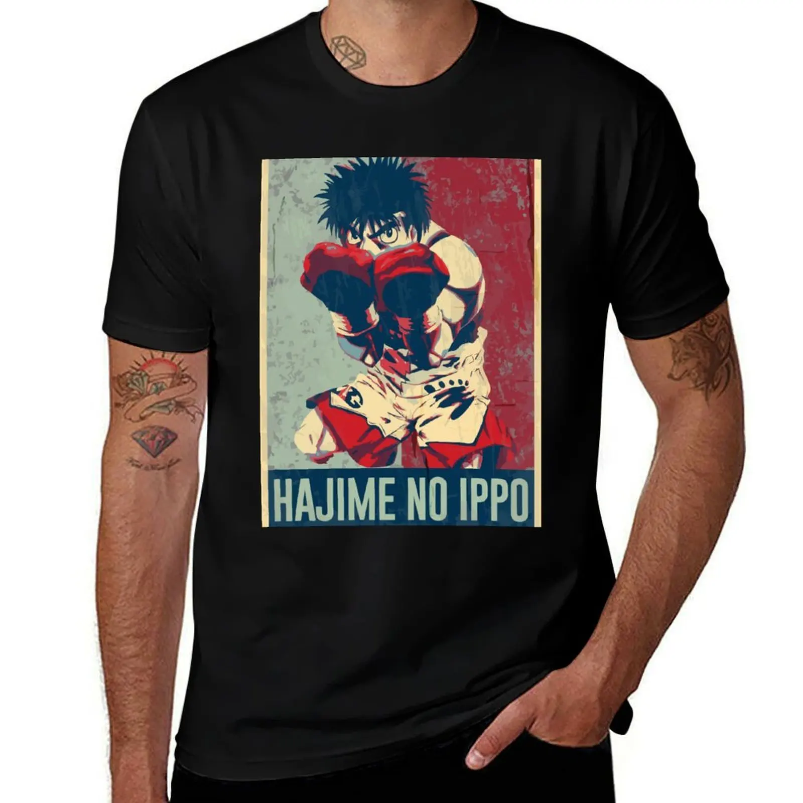 

Hajime no Ippo in hope + distressed style T-Shirt t shirts with prints cotton tshirt 100% cotton t shirt man T-Shirt