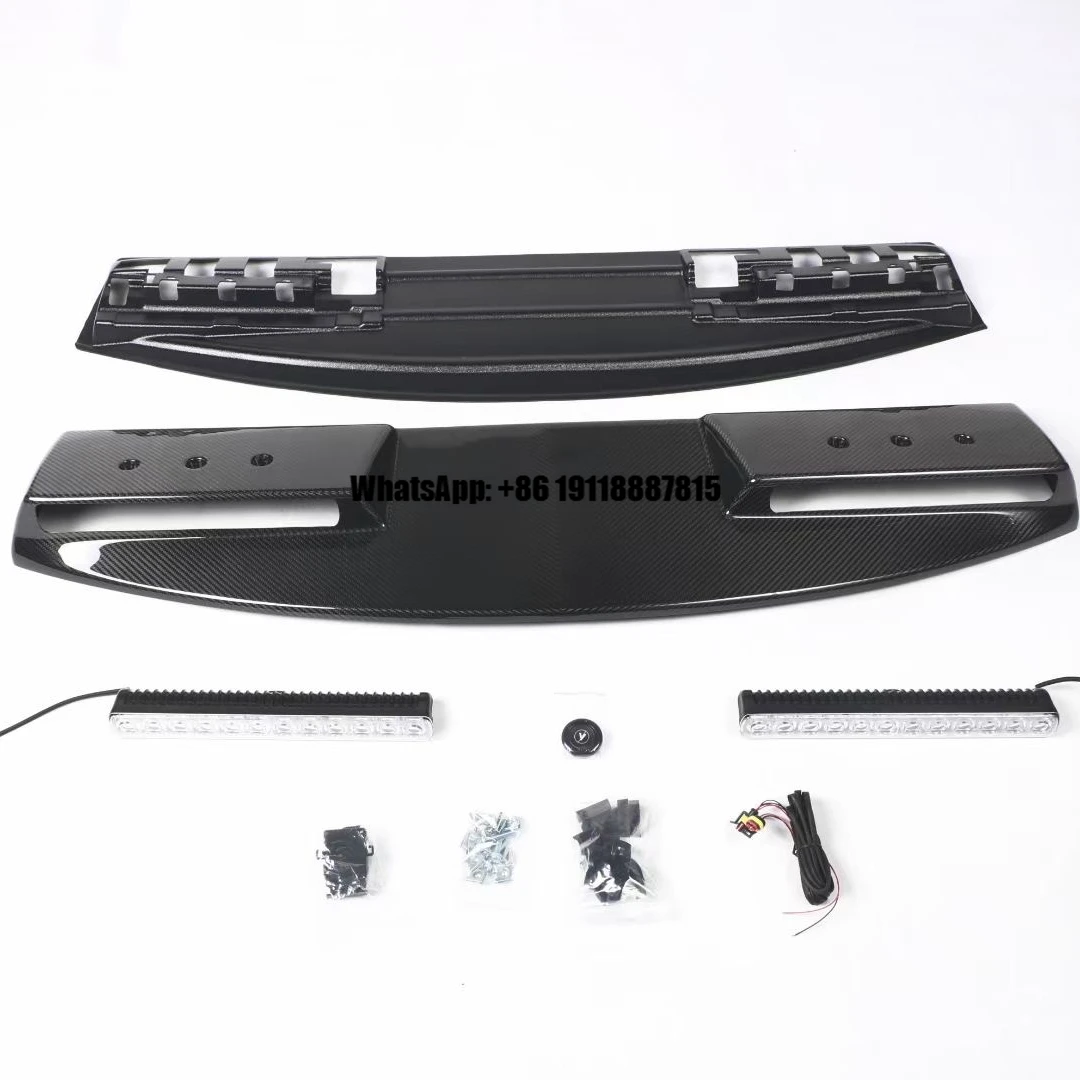 

Dry Carbon Front Roof Spoiler With Led Light for Land Rover New Defender 110 Carbon Front Roof Led Lights