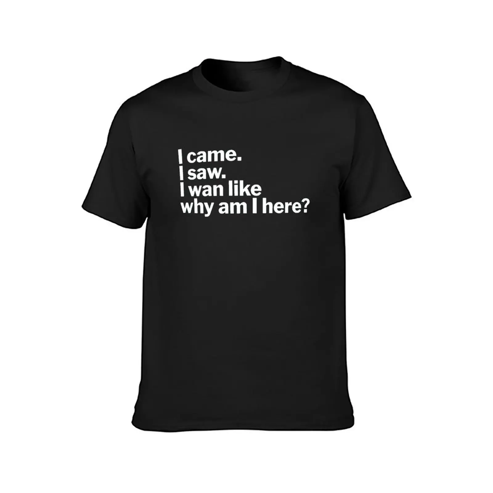 I came. I saw. I was like why am here T-Shirt blanks anime clothes workout shirts for men