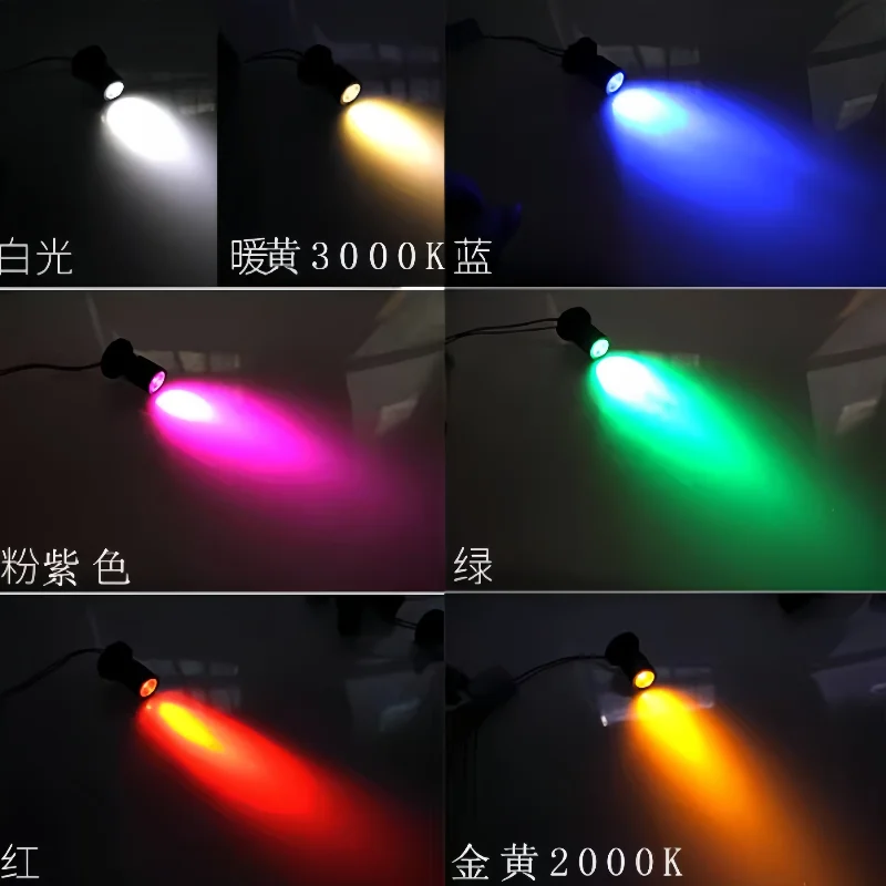 실내 3W 조정 가능한 발광 각도 표면 장착 소형 스포트라이트 220V 디스플레이 캐비닛 12V 바 Ktv 장식 디밍 컬러 라이트