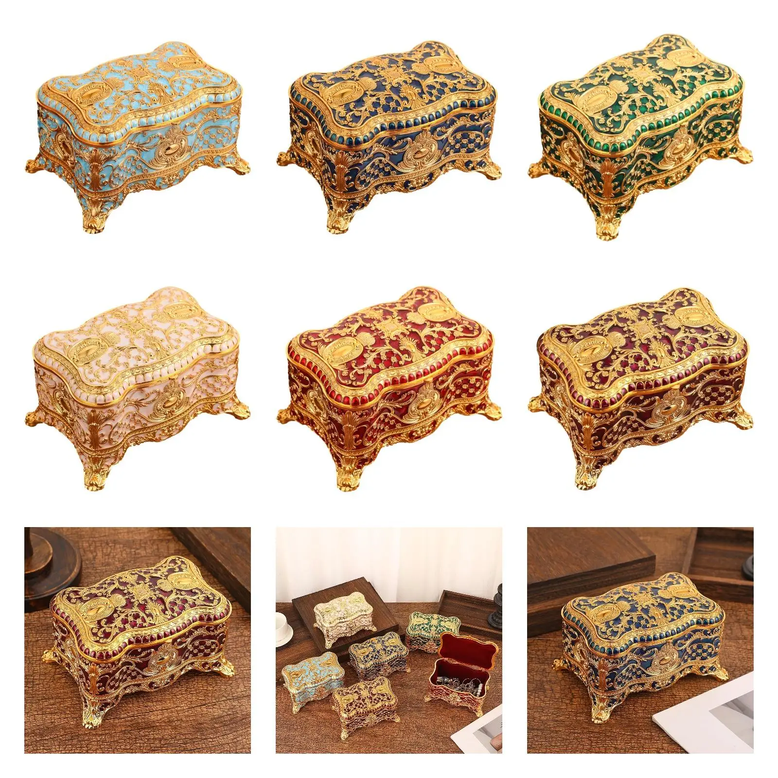 

Jewelry Storage Box Trinket Holder Box for Stud Earrings Bracelets Necklaces