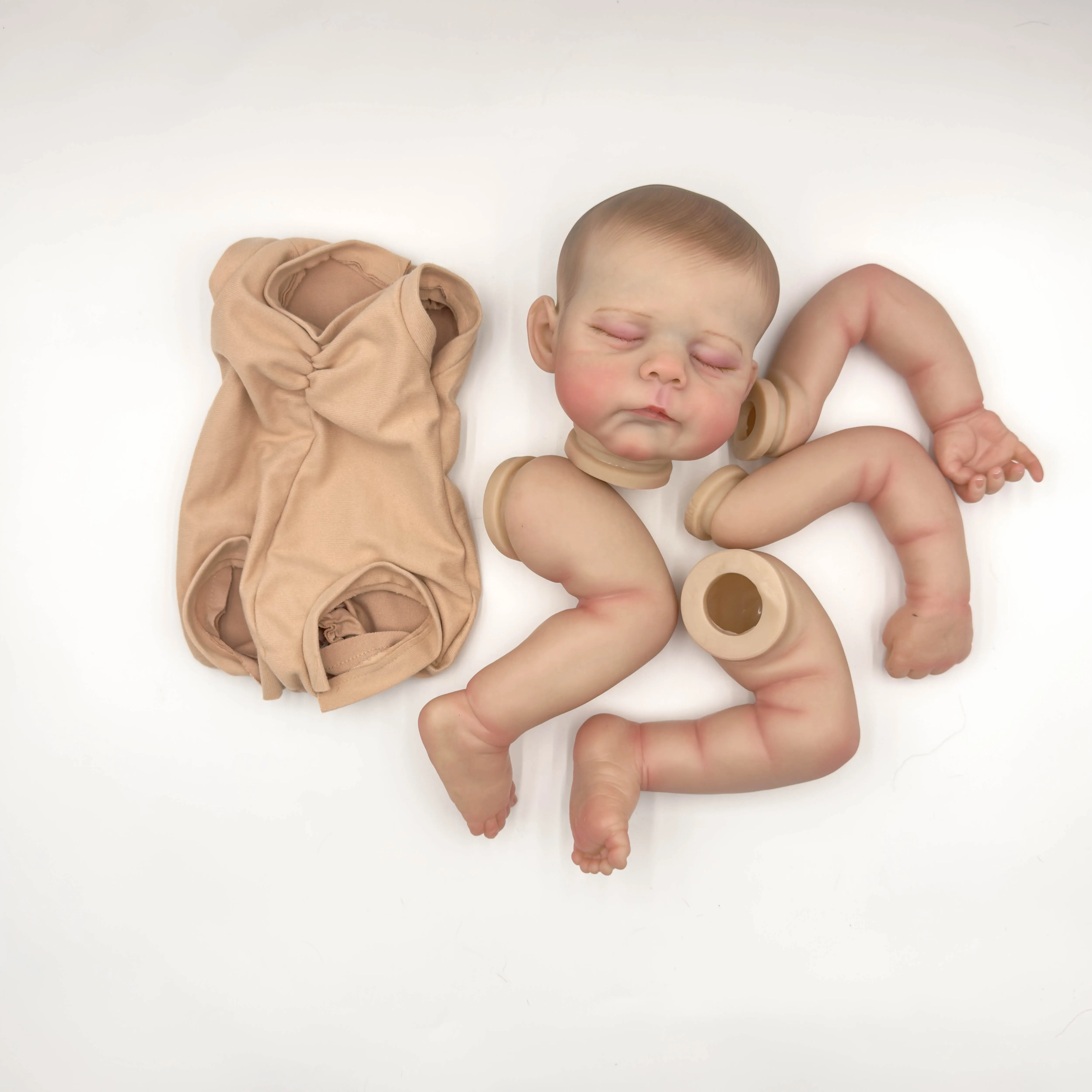 NPK 19 inch pasgeboren baby Erica herboren poppenset - levensechte zachte aanraking onvoltooide poponderdelen al geschilderd