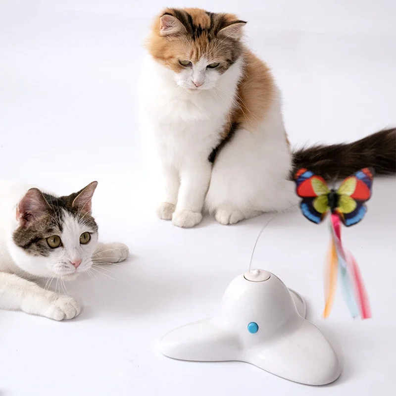 Manufacturer Wholesale Electric Smart Cat Toy With Rotating Butterfly