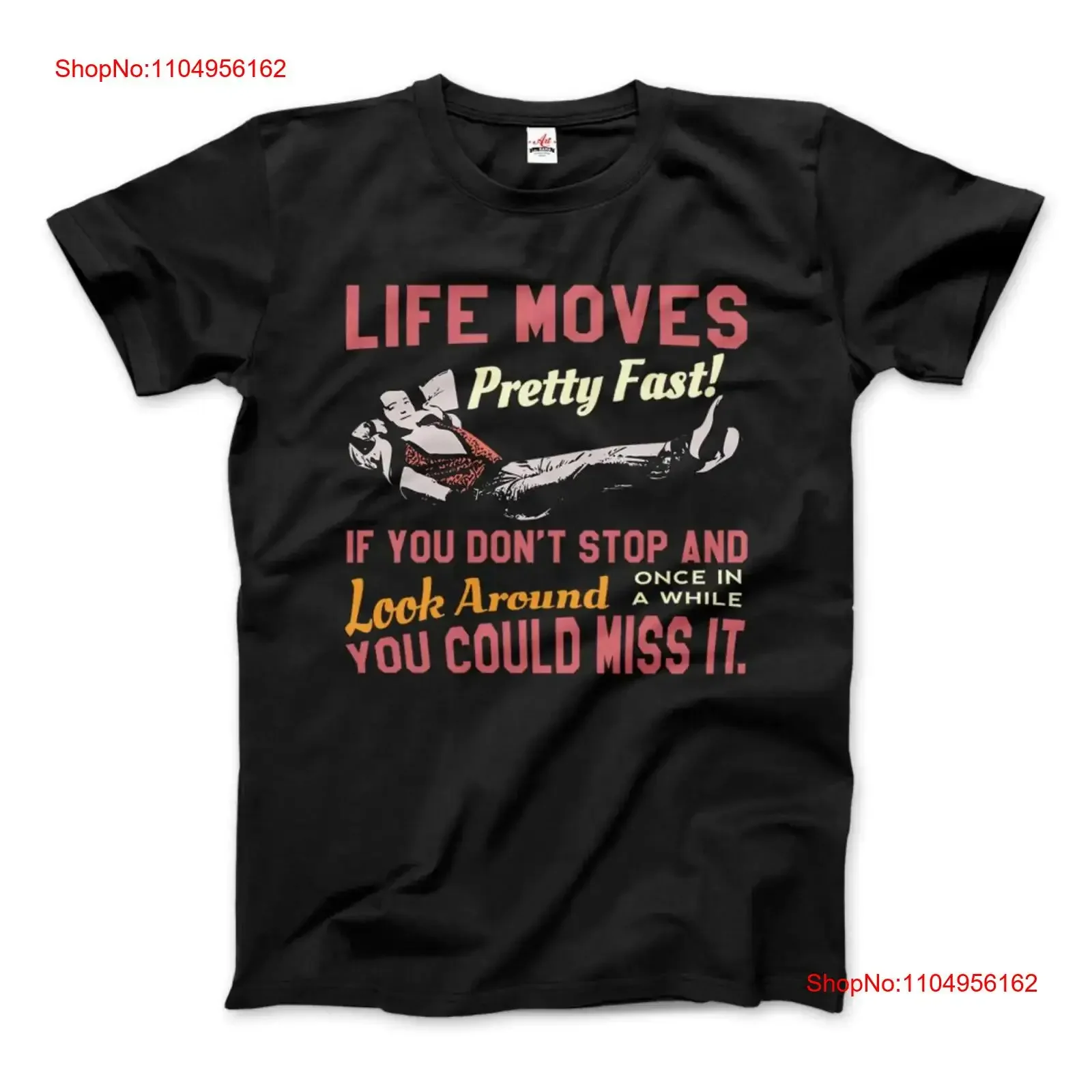 

Футболка Life Moves Pretty Fast Quote, винтажная стираная, мягкая, дышащая, растянутая, удобная, универсальная, повседневная, уличная, слегка