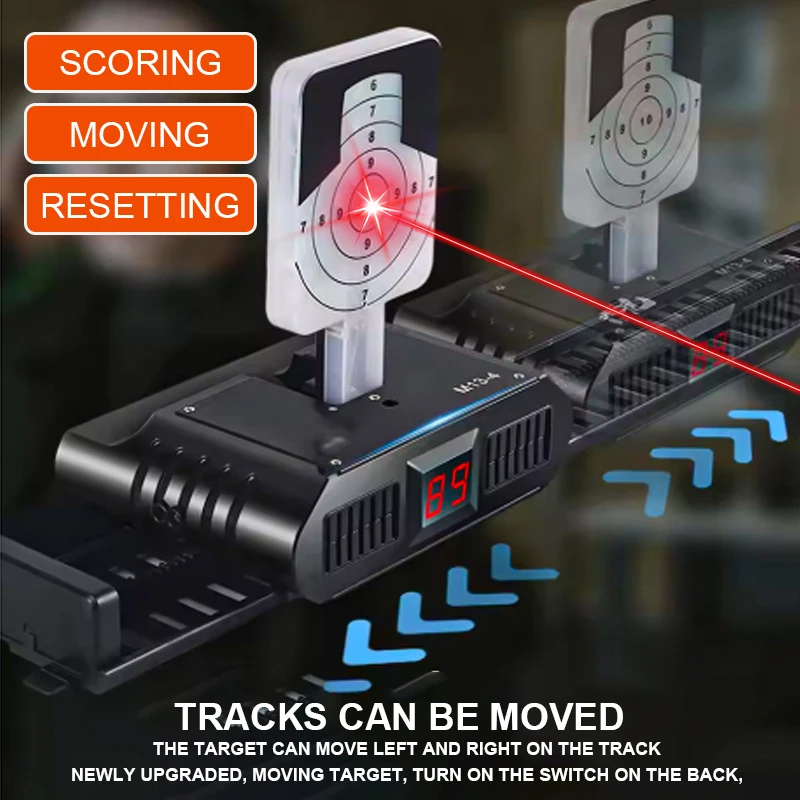 Mobile laser induction electronic lifting target color sensitive shooting practice and sound effect training toy equipment