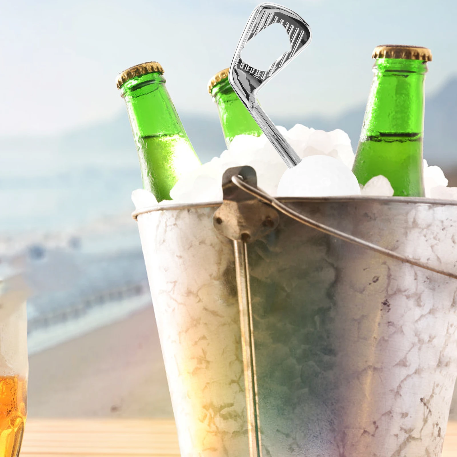 

Zinc Alloy Golf Ball Beer Bottle Opener Heavy Duty Portable Manual Metal Bottle Opener Creative Home Kitchen Party Beer Opening