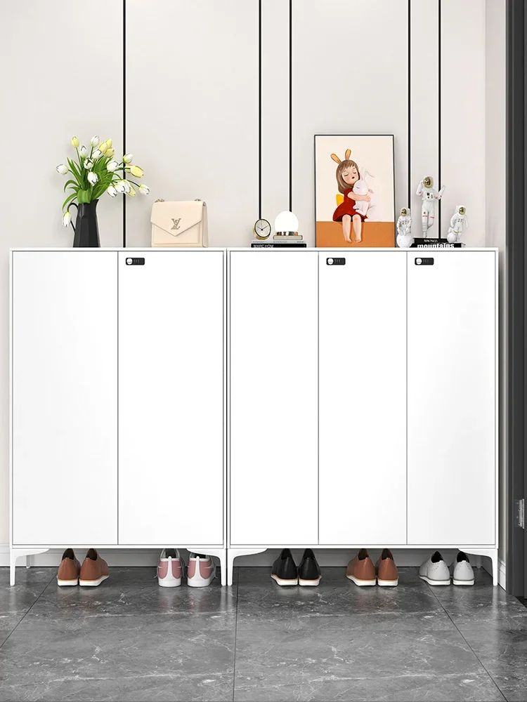 Household shoe cabinet with lock door, living room storage cabinet, outdoor Internet celebrity door cabinet