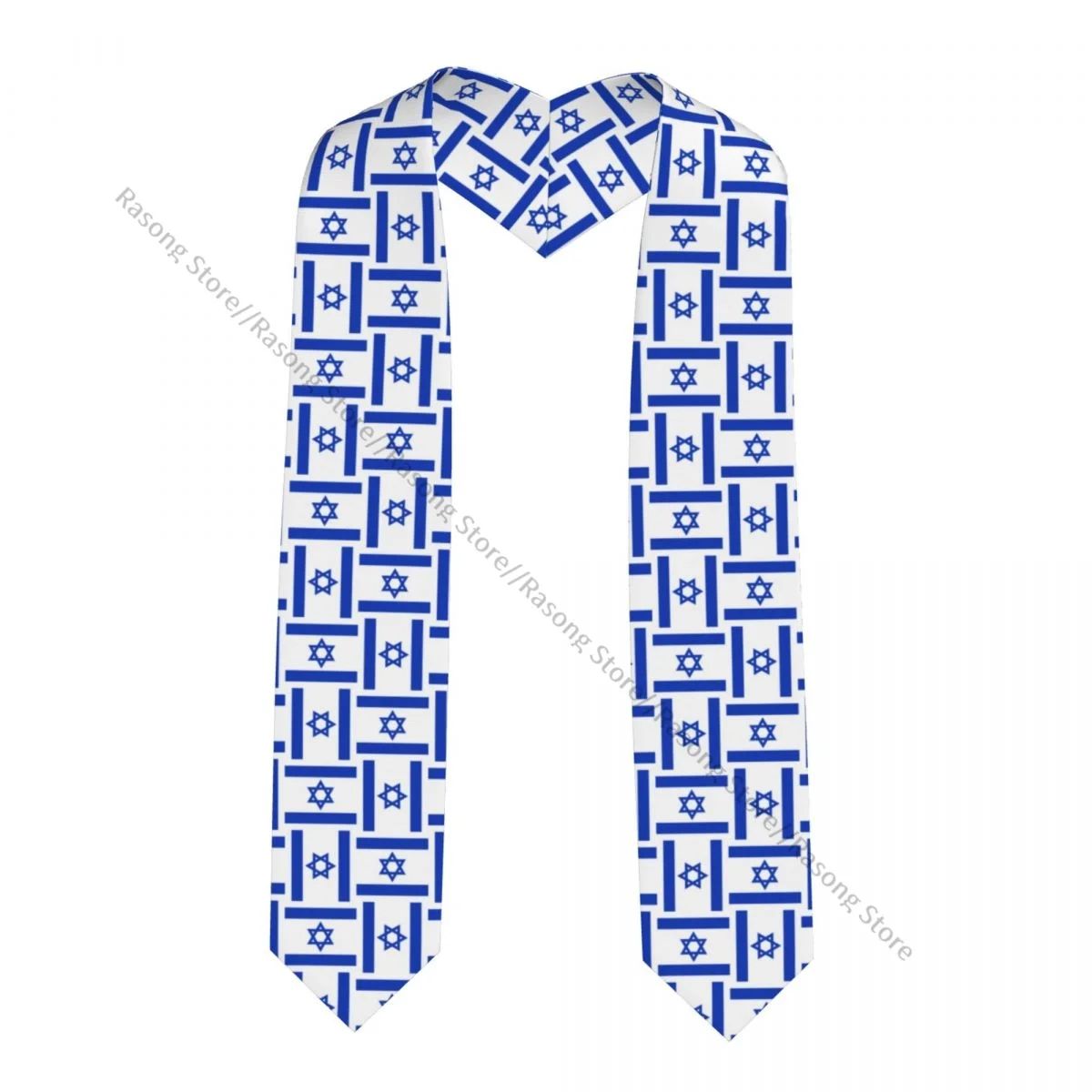 Israel Flag Print Unisex Adult Graduation Stole Shawl for Academic Commencements Celebration Uniform