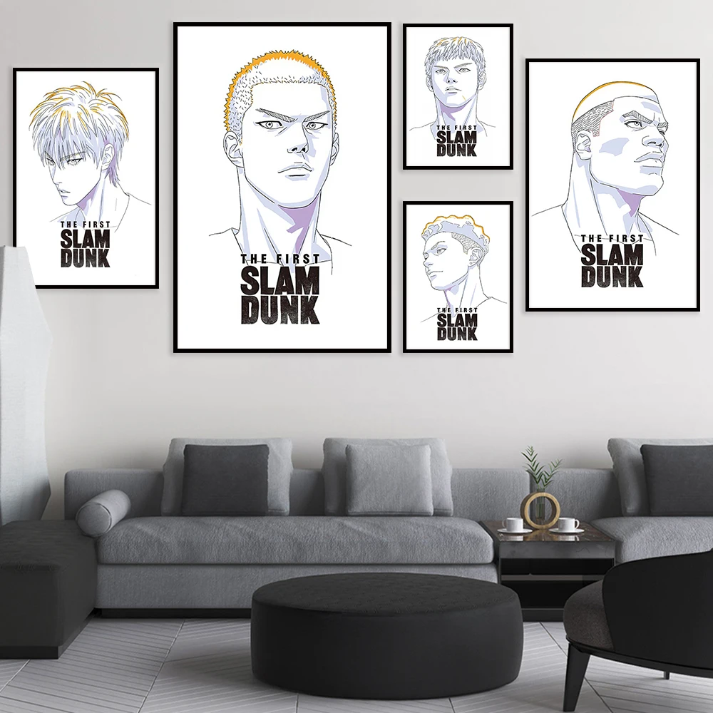 

Anime Slam Dunk Sketching Style Simple Wall Art Poster Modern Home Room Decoration Canvas Painting Murals Pictures Print Artwork