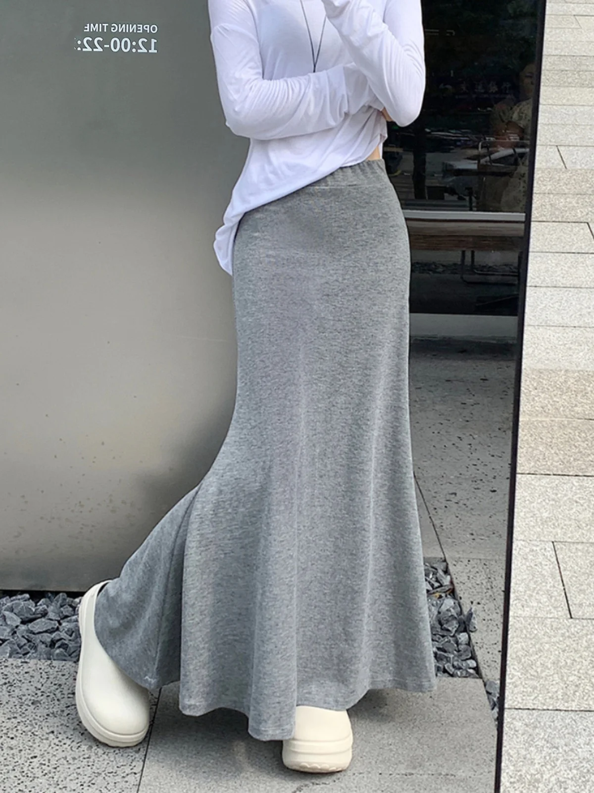 Solid High Waist Sheath Fishtail Skirt Autumn and Winter 2024 New Temperament Casual Fashion Drape Slimming Long dress Women